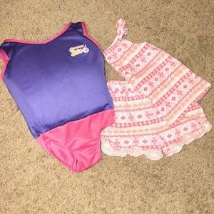 Toddler Girls Bathing and short set